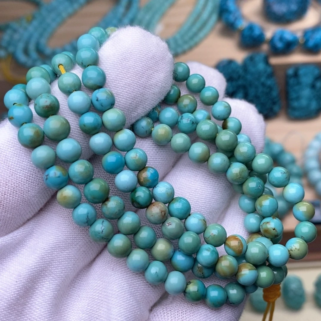 未镶嵌绿松石珠宝奇石5.2mm