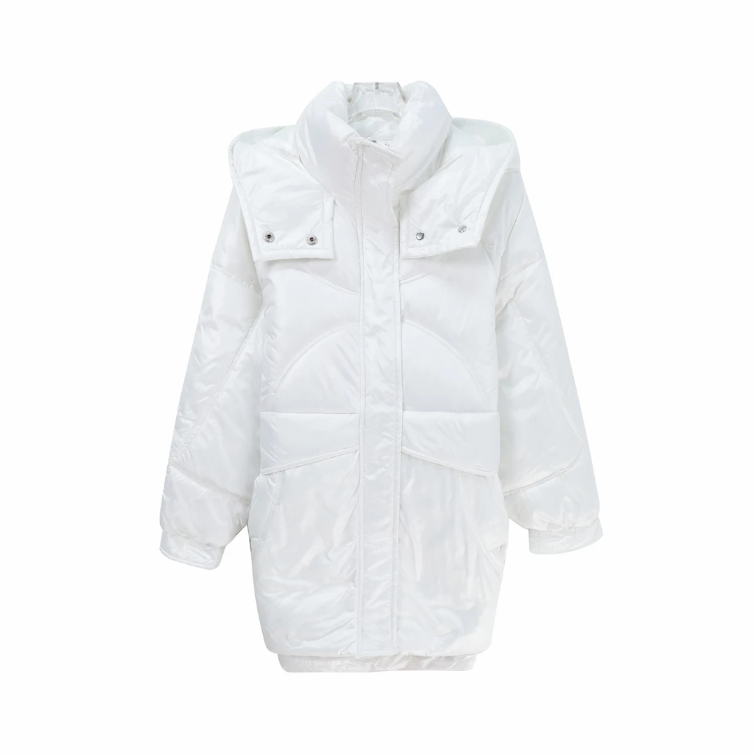 时尚保暖连帽秋冬加厚简约休闲宽松外套S5469