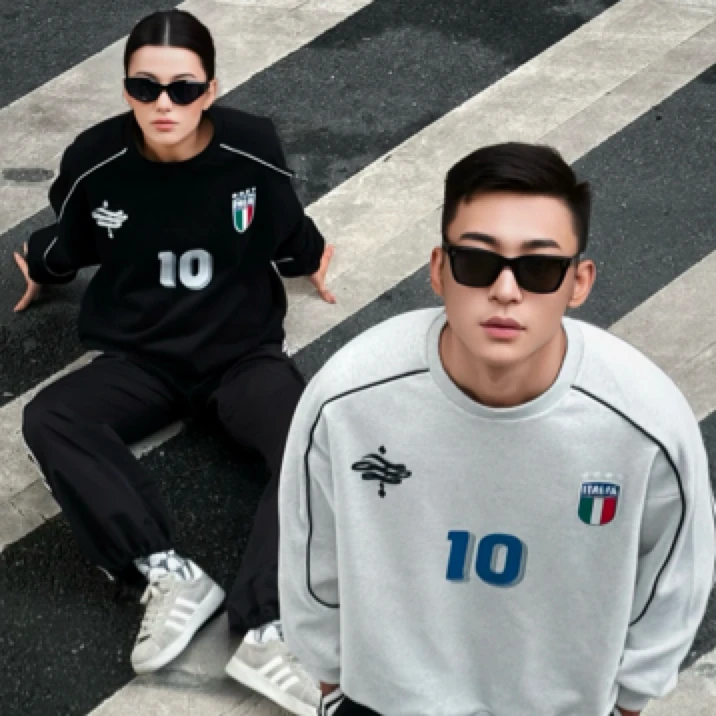 民族风复古球衣意大利10号卫衣