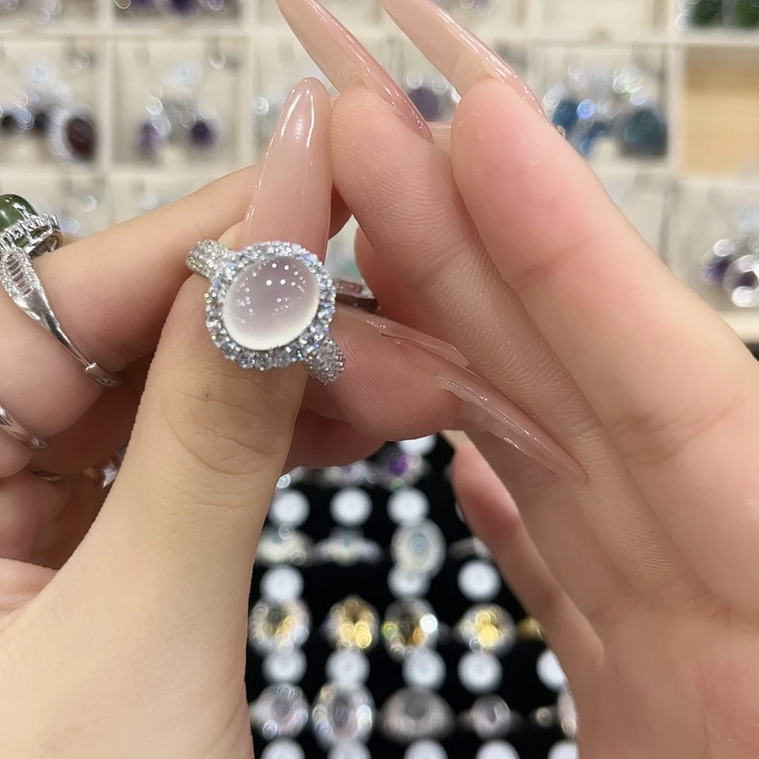 王****岫玉银S925镶嵌戒指