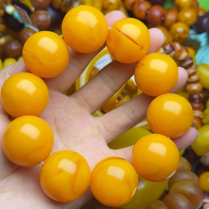 琥珀未镶嵌手链蜜蜡