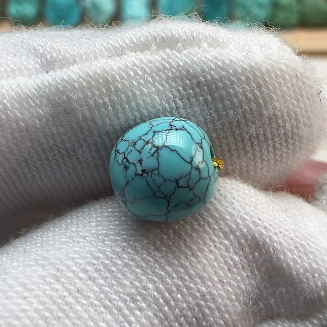 绿松石未镶嵌配饰6.7*6.8