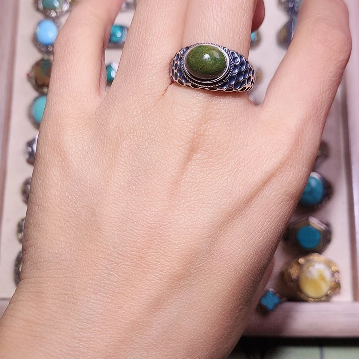 绿松石银S925镶嵌颈饰