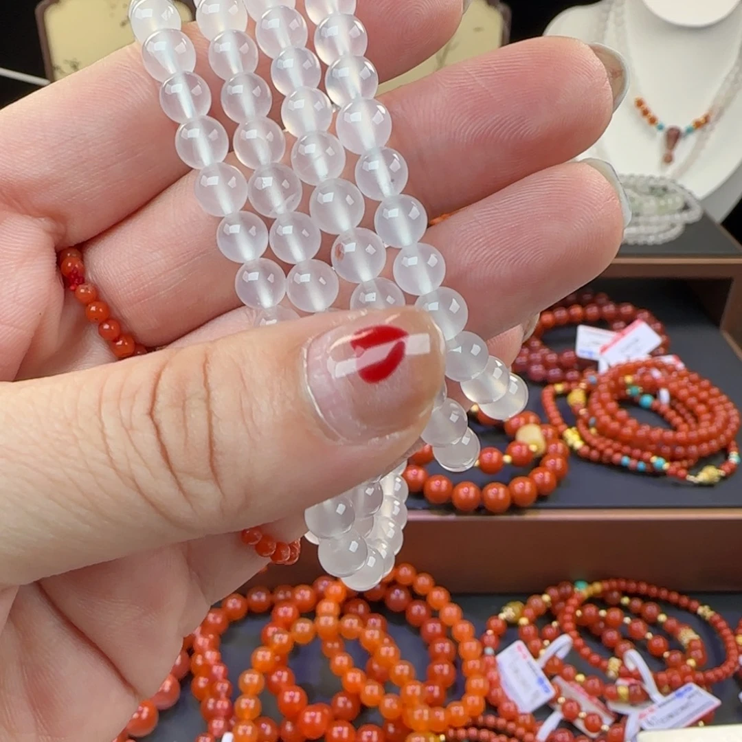 南红玛瑙未镶嵌手链