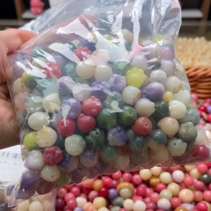 白玉菩提吊坠a12mm/40颗多宝猫爪