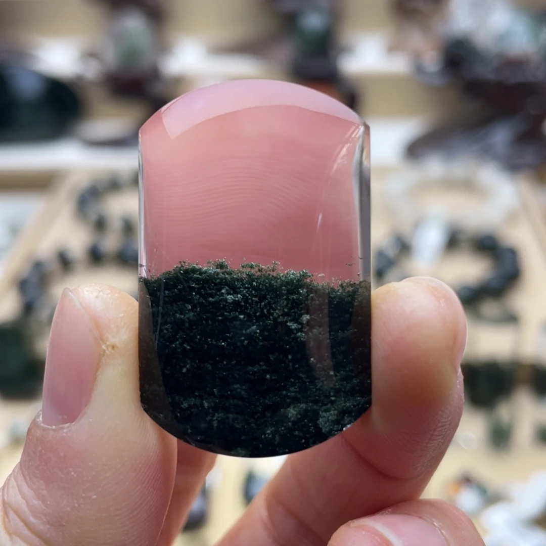 水晶未镶嵌颈饰绿幽灵聚宝盆无事牌