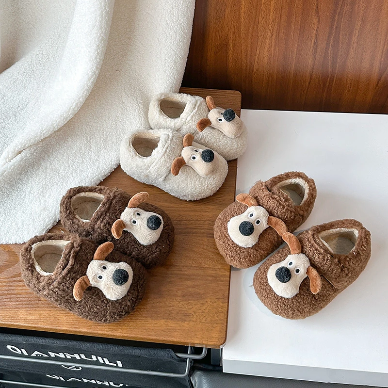 女童棉鞋2025冬季新款小女孩加绒保暖休闲软底可爱挂件儿童毛毛鞋