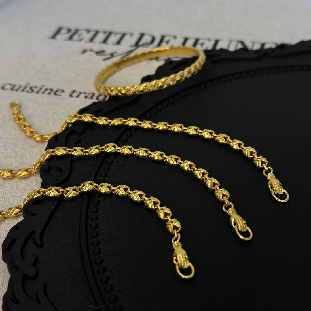 【细工】仲夏之约系列项链手链手镯合集足金999