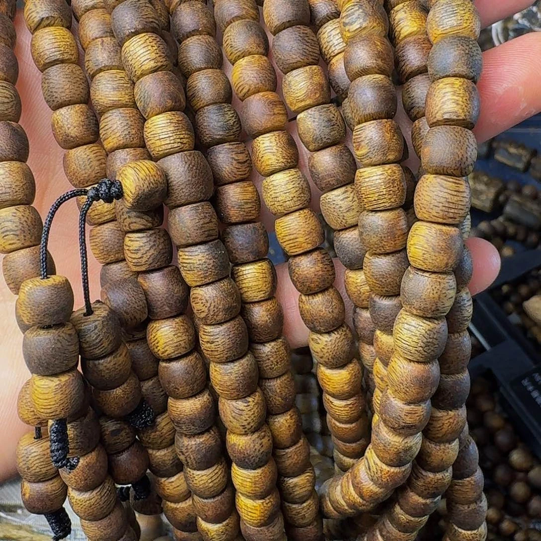 沉香手串陆河老型鼓珠卡七多样发一