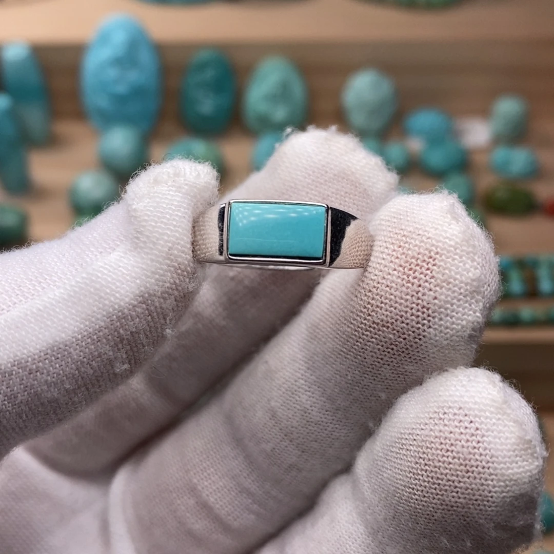 绿松石银S925镶嵌挂件