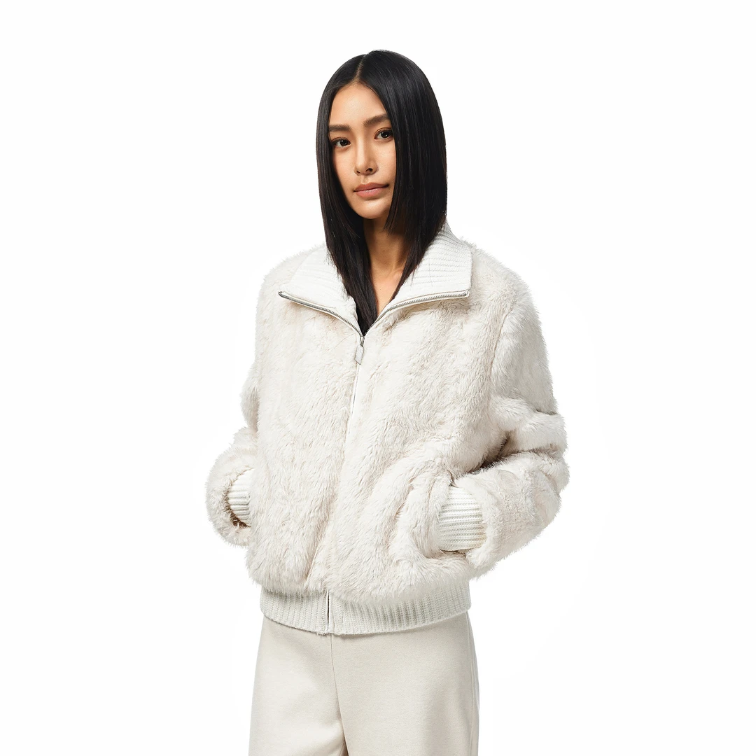 FDR 立领针织长袖男款毛毛外套女