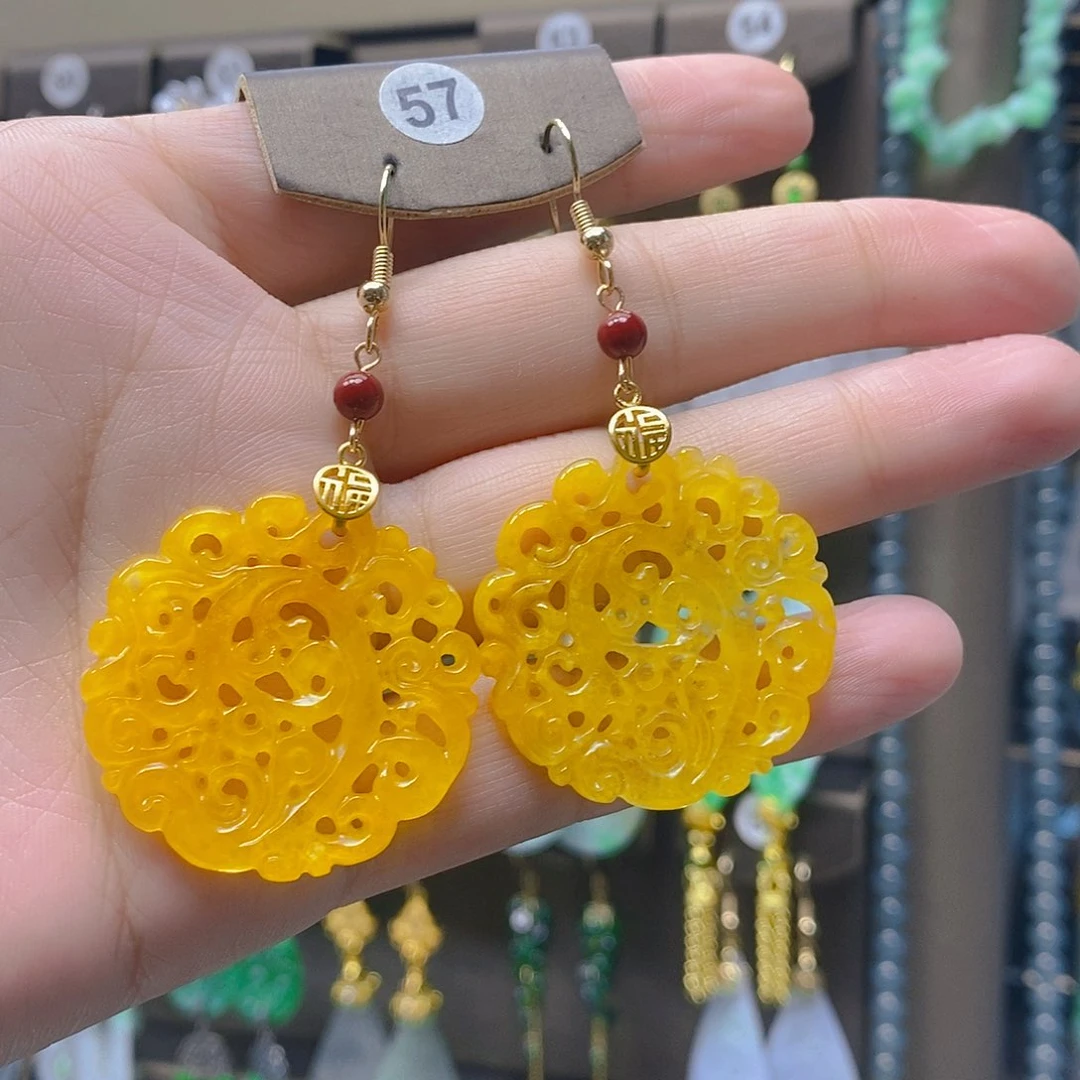 未镶嵌翡翠耳饰翡翠