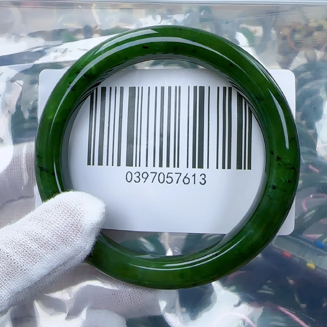 和田玉（碧玉）手镯未镶嵌58.5