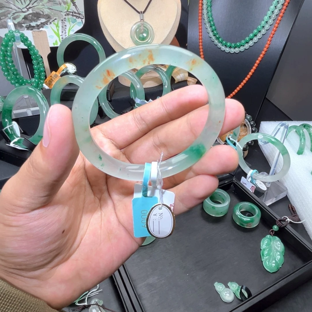 合金手镯石英质玉（非洲翠）