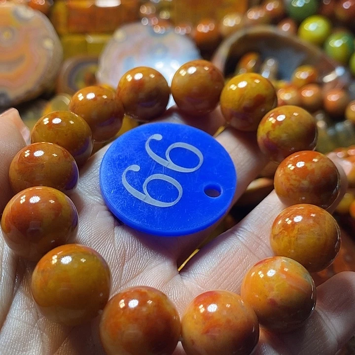 紫***光玛瑙/玉髓未镶嵌手链