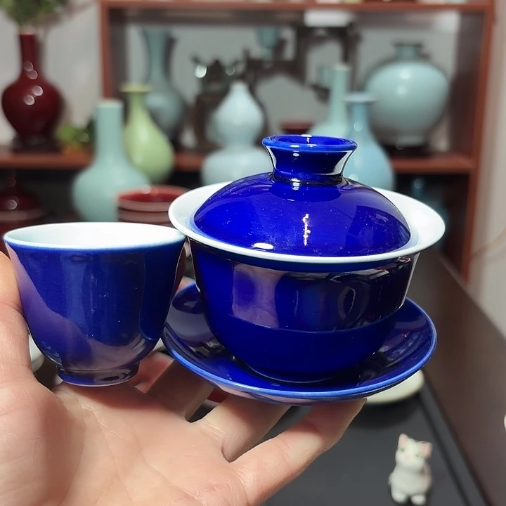 陶瓷景德镇高温陶瓷盖碗