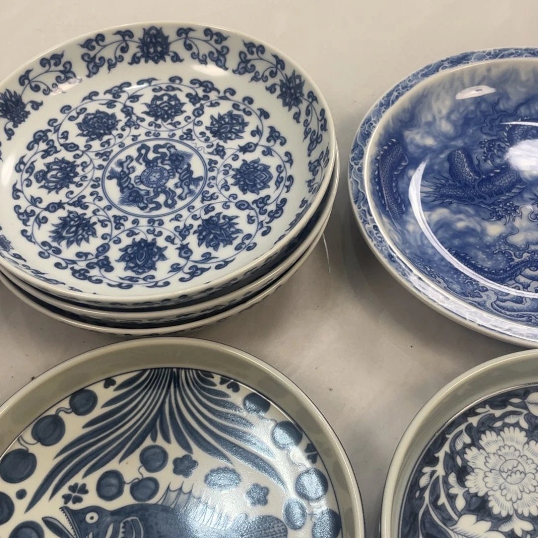 瓷片景德镇胭脂蓝龙大壶承