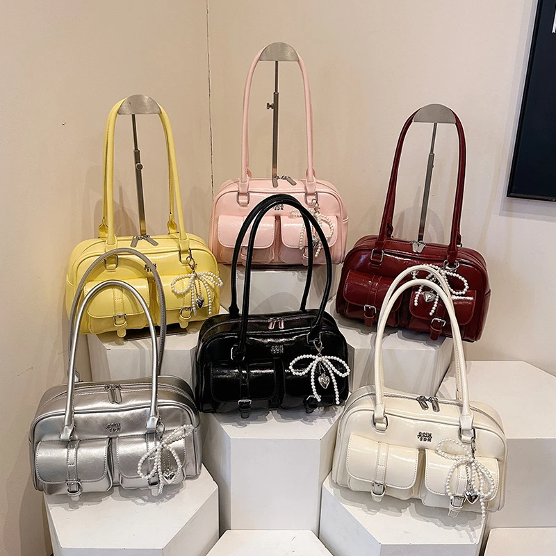 小众设计高级感女包韩版时尚百搭单肩包复古时尚多口袋通勤包A16