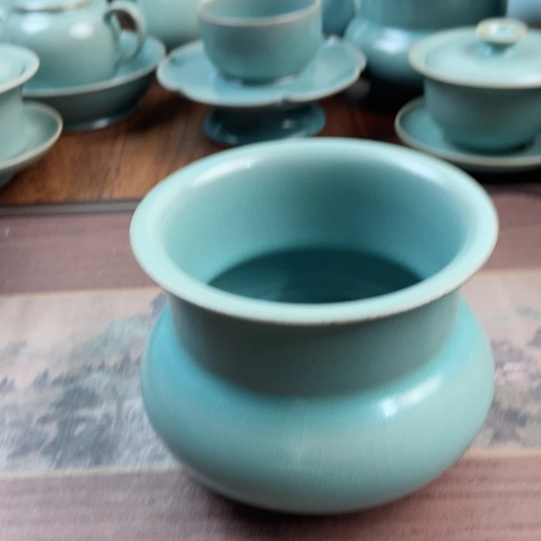 摆件陶原产地原矿汝瓷～茶器