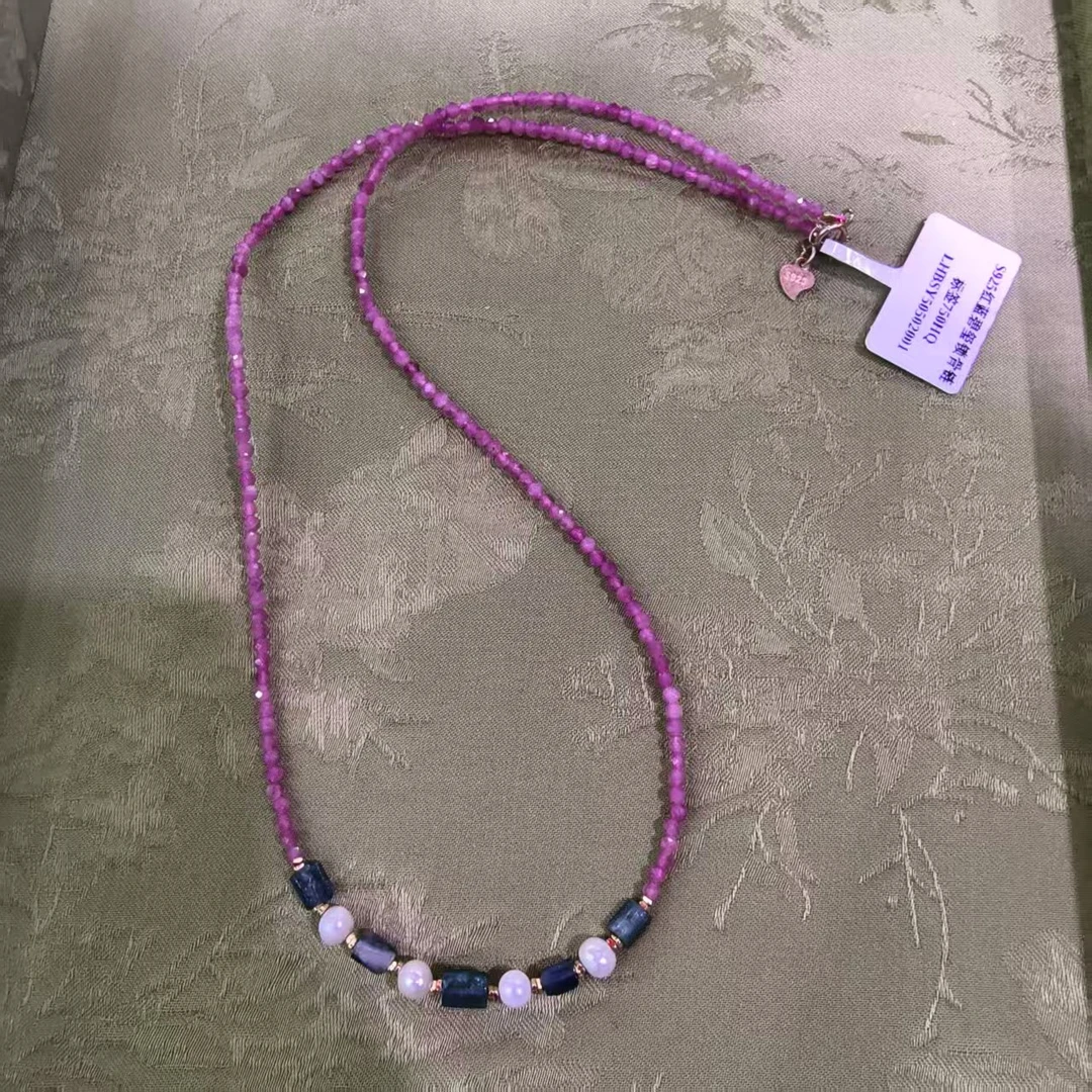 【老掌柜讲珠宝】碧玺钻切爆闪小米项链 DQZ062702