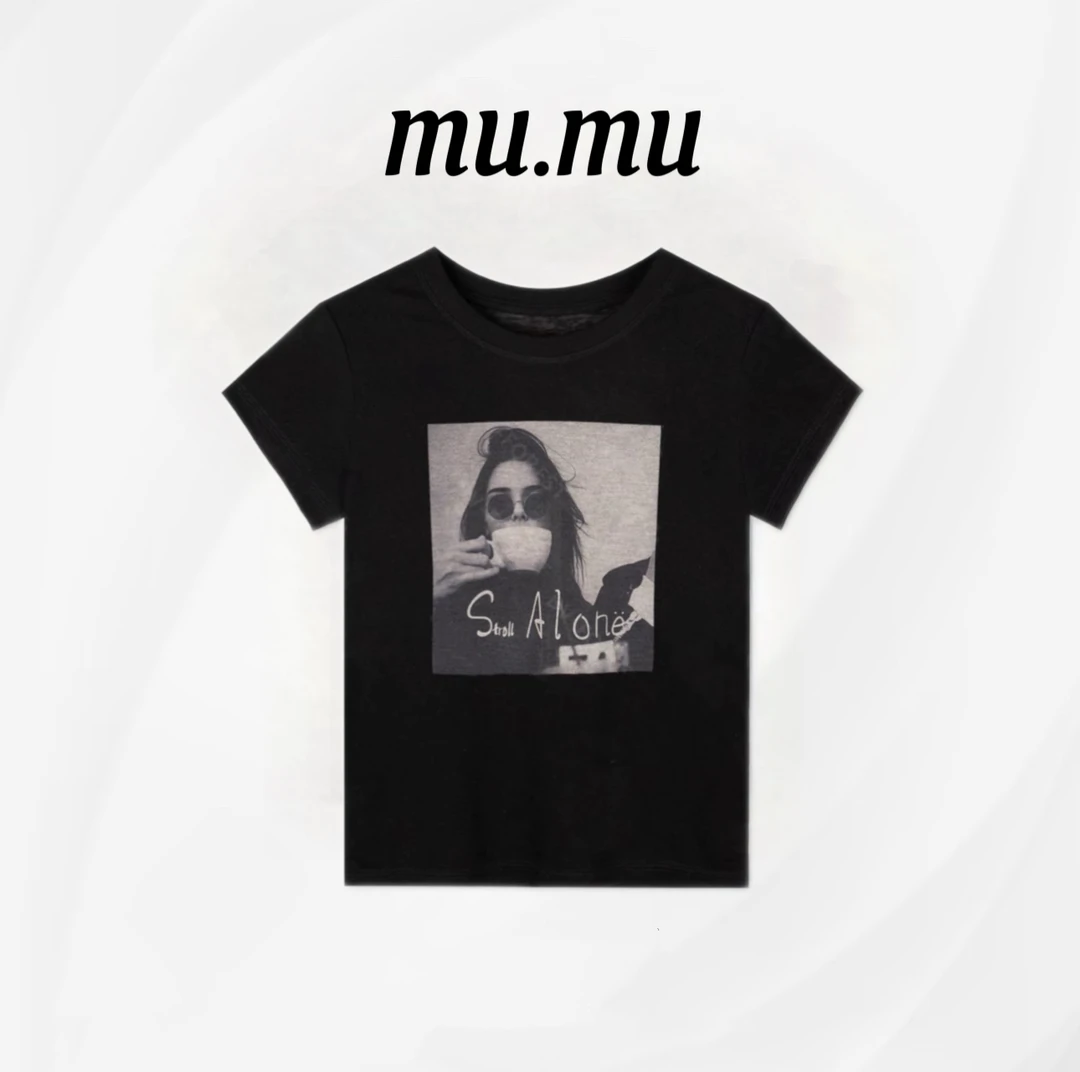 【茉海听风】夏季薄款天丝冰感减龄休闲显瘦短袖T恤