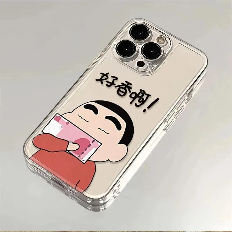 闻钱小新可爱趣味适用苹果16Pro15华为60红米k70小米14手机壳OPPO