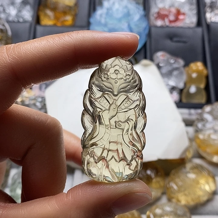 水晶颈饰未镶嵌水晶吊坠