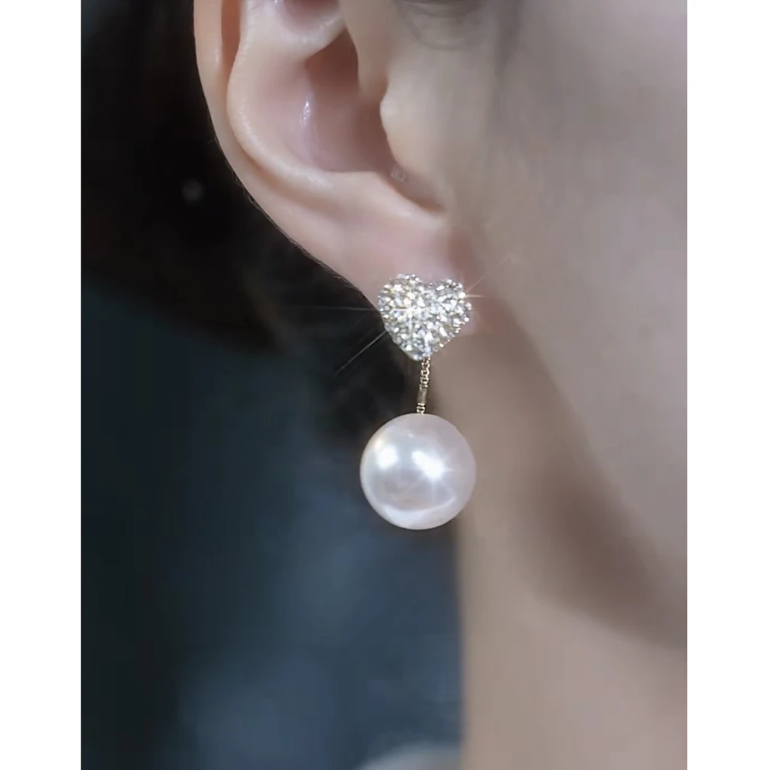 铜合金耳饰 新款轻奢【两情相悦】精致时尚一款多戴百搭耳环0438