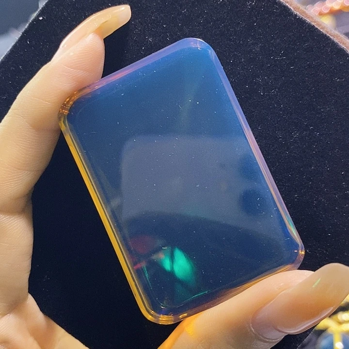 琥珀未镶嵌珠宝奇石墨西哥蓝珀无事牌