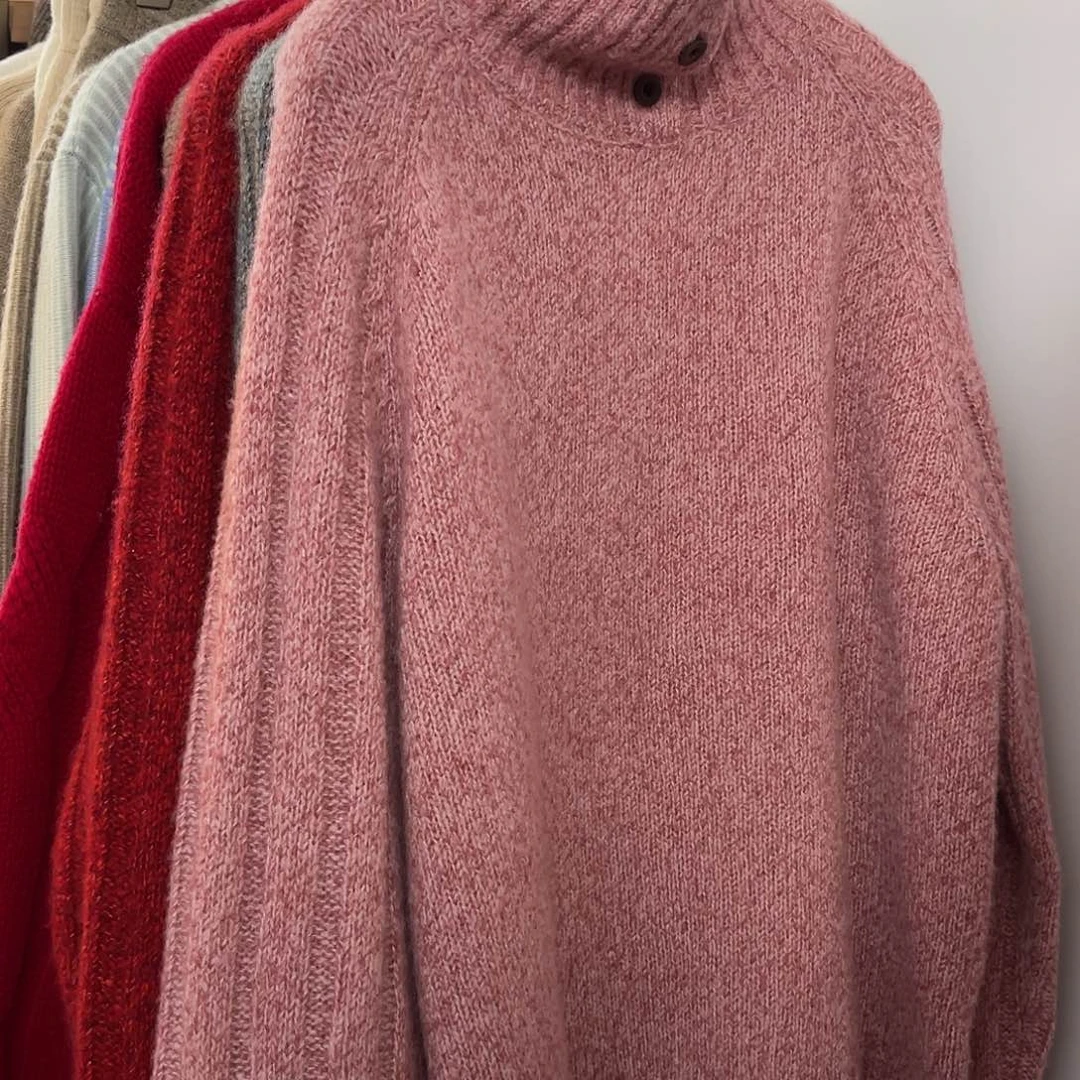 高货 花纱 翻领 羊绒衫