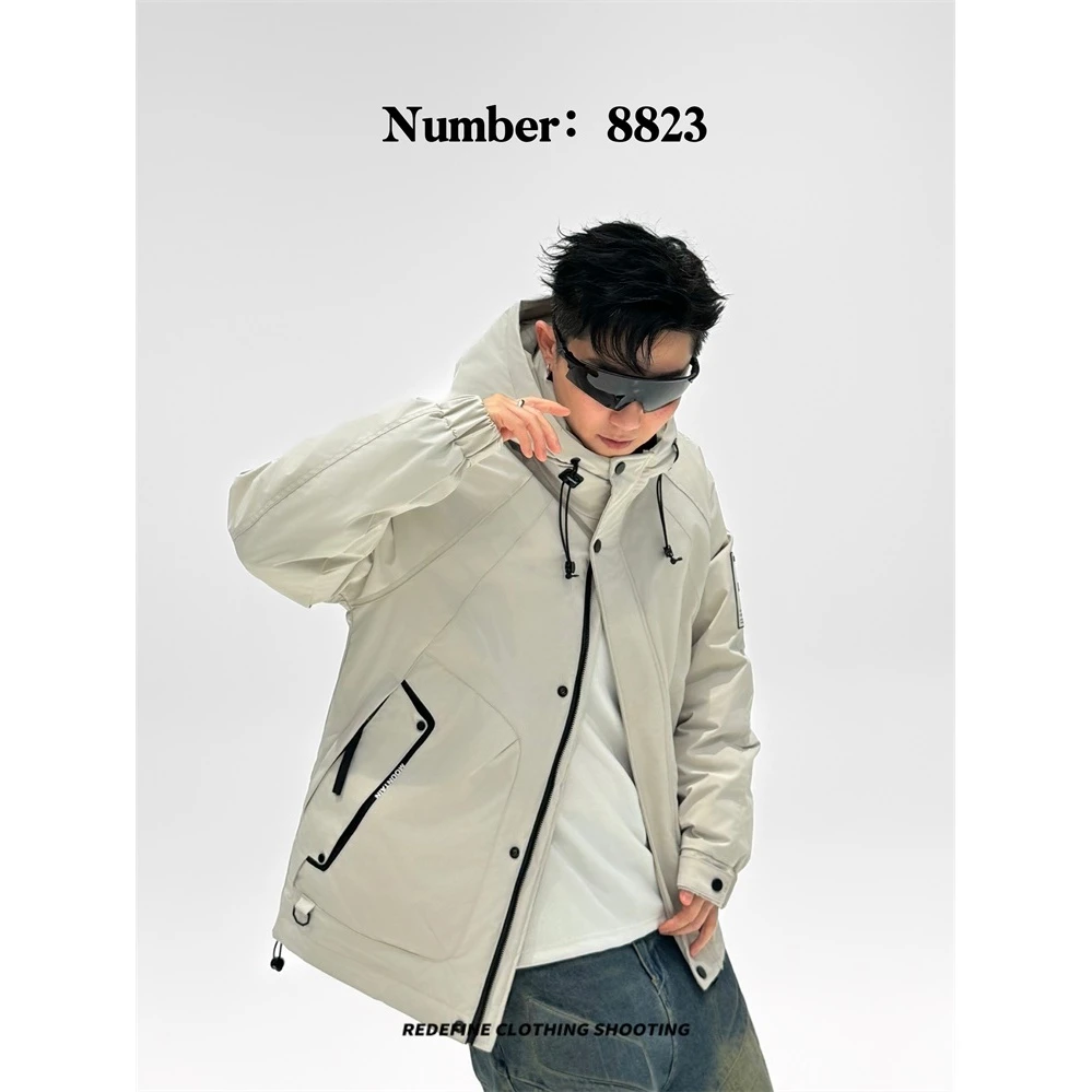 8823 冬季御寒保暖锁温防寒服男女百搭时尚休闲潮流断码外套