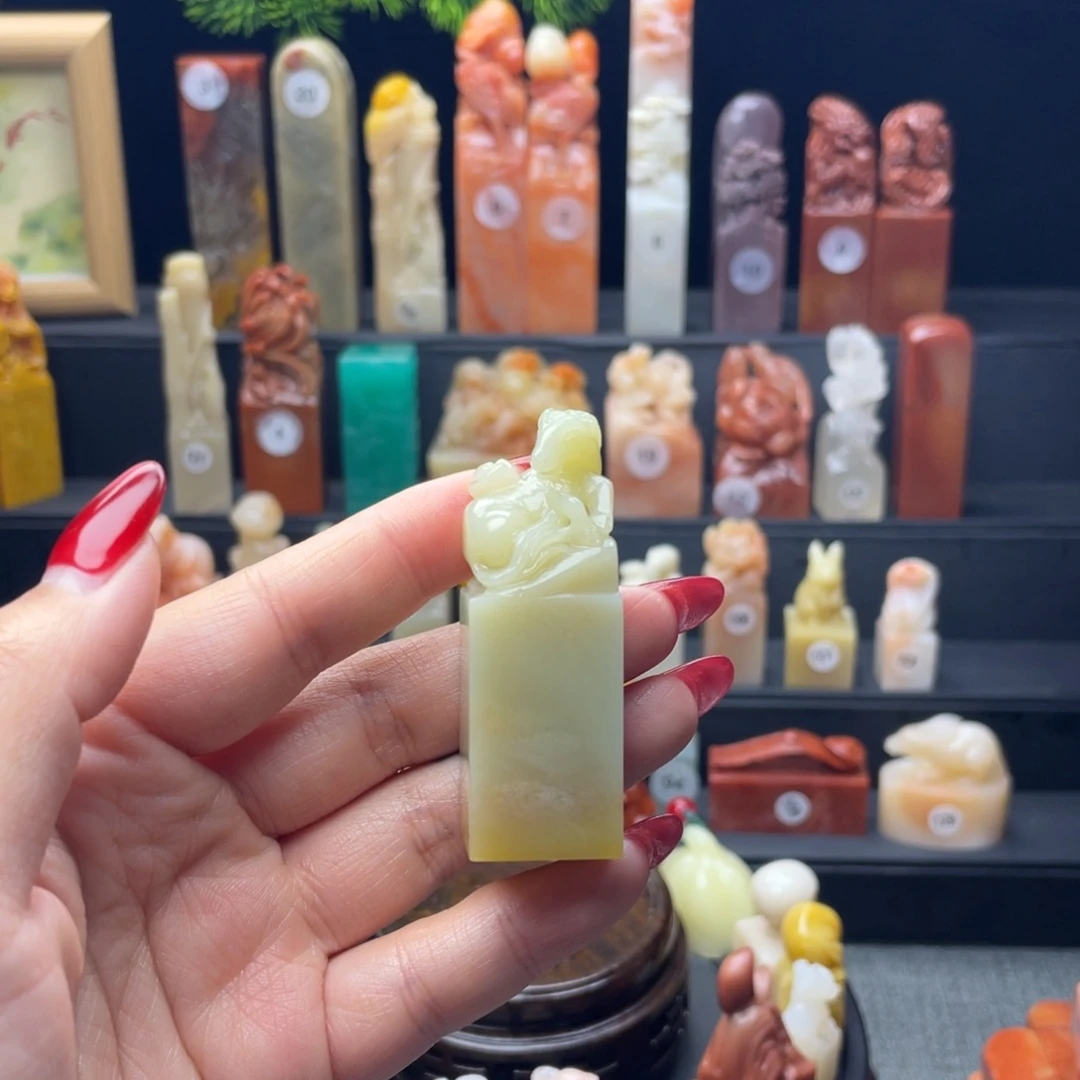 印石寿山石马上来财