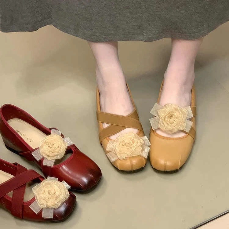 法式内增高芭蕾舞浅口单鞋女2025新款夏季配裙子玛丽珍温柔晚晚鞋