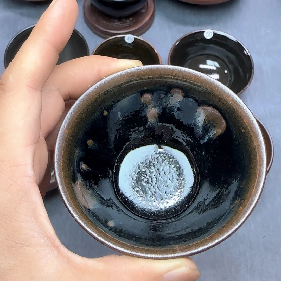 果***儿茶盏印春堂柴烧建盏