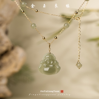 金玉良缘【王媛可专属】满天星和田玉佛公吊坠 颜色多样性发一