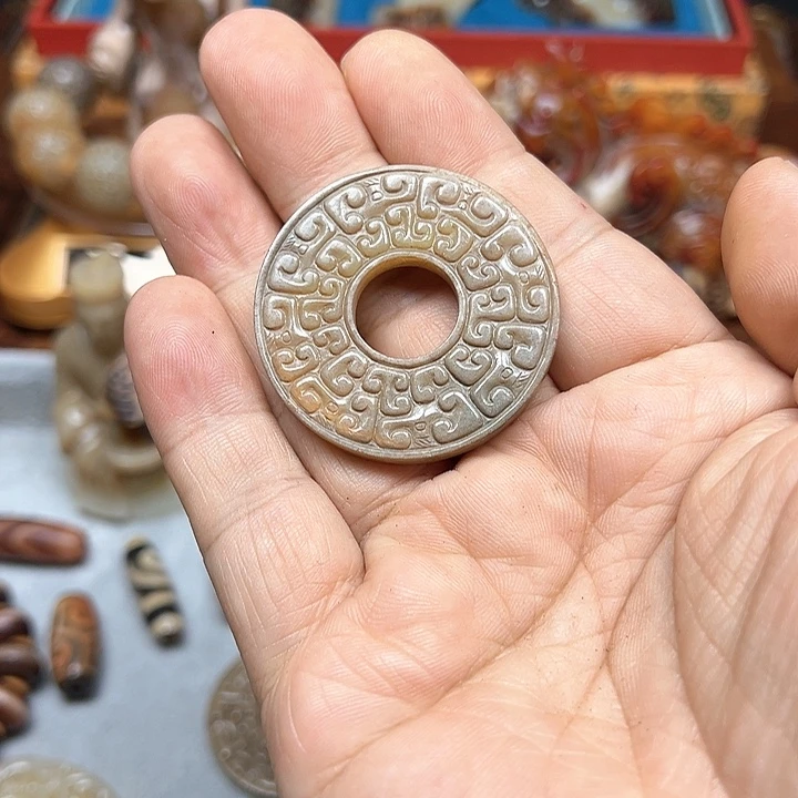 和田玉挂件未镶嵌木*水