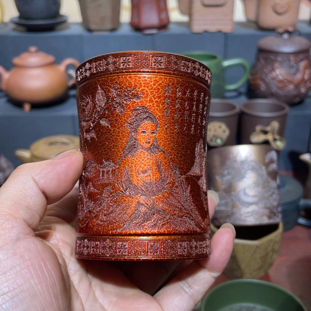原矿紫砂手工主人杯
