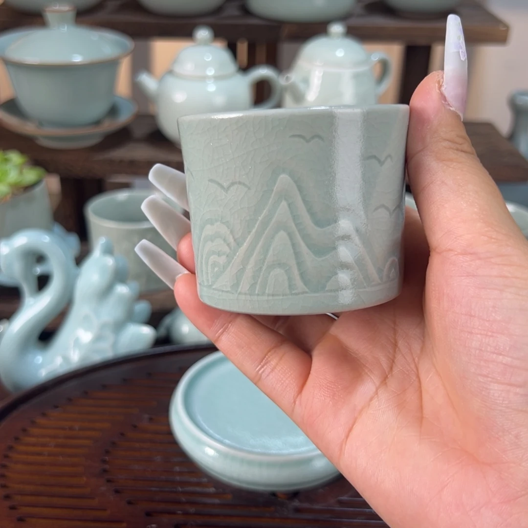 精品全手 支钉卵青单杯