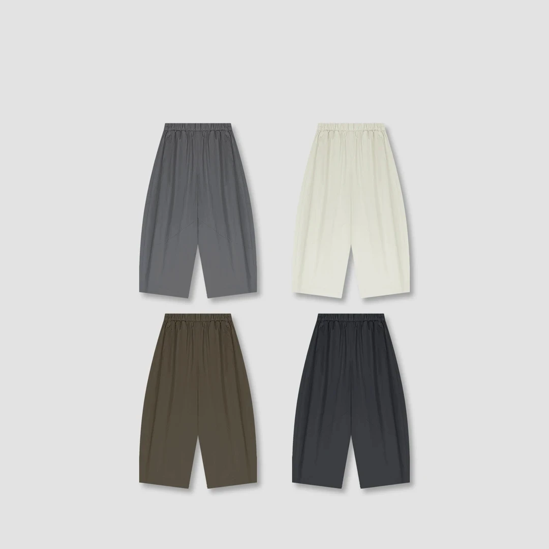 【云山青青】夏天薄款阔腿裤子网红时尚新款女装宽松九分裤