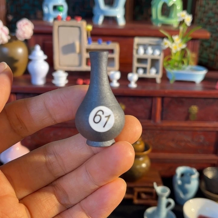 摆件微陶老王迷你花瓶