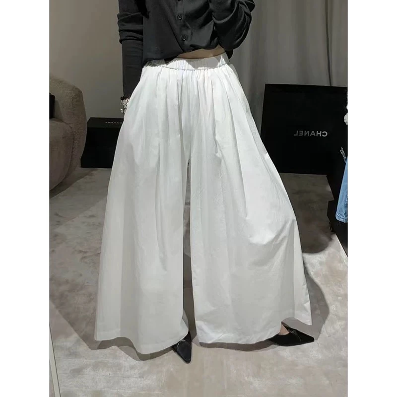 白色大阔腿裤裙11