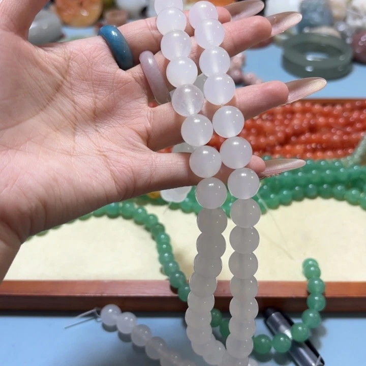 石英岩玉合金手链卡十二两串