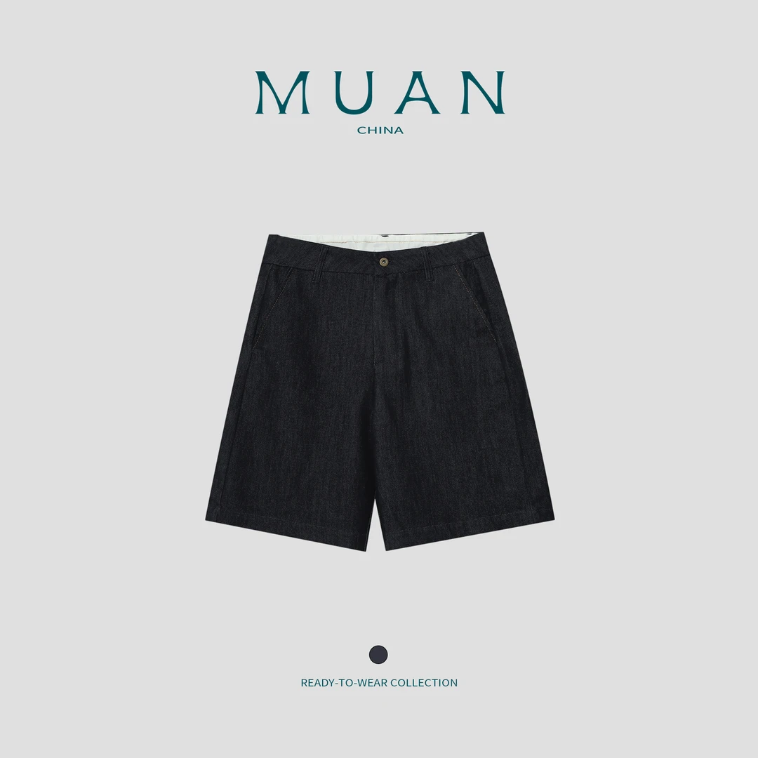 木岸MUAN: 《约翰中裤》定制宽松百搭复古怀旧简约中裤DS-9435