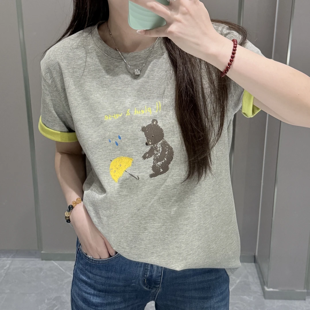 宿慕SUMU 女款T恤 3-13春季2025新款时尚百搭休闲短袖M000PA