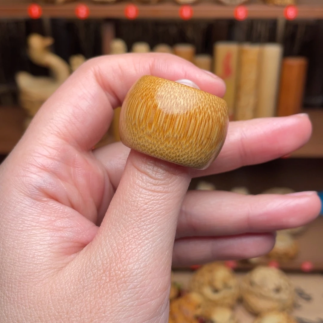 竹福利龙血金丝竹扳指内径2.1