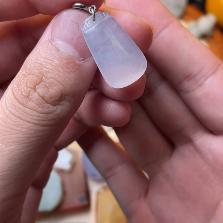 翡翠未镶嵌颈饰仿古无事牌