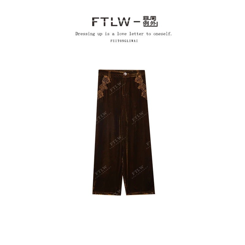 板熙FTLW-【尘世间】显瘦气质时尚休闲设计感休闲裤子-3760
