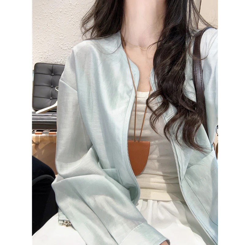 会呼吸的防晒外套！轻盈零压莱赛尔透气轻薄款宽松休闲夹克女春新