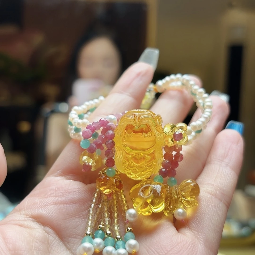 琥珀未镶嵌手镯琥珀