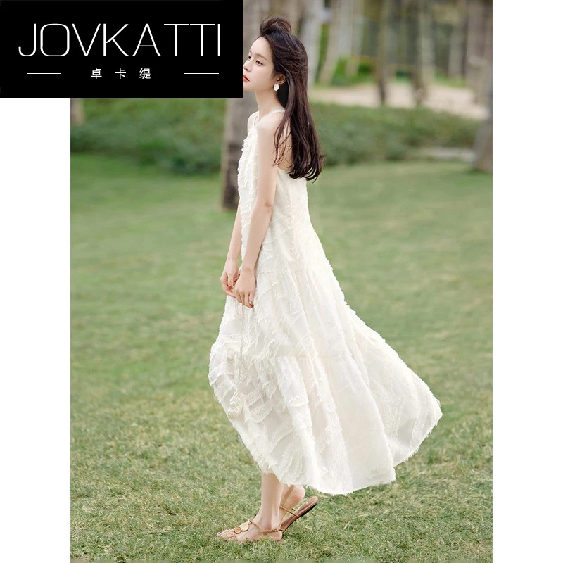 温柔仙气度假风出游飘逸复古小众连衣裙2025夏季新款长款裙子女